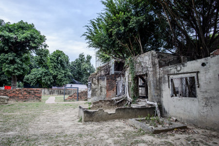 Tainan, Taiwan - November 24,2017: abandoned ordnance parts factory in Tainanのeditorial素材