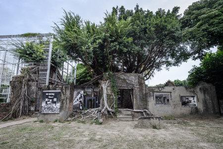 Tainan, Taiwan - November 24,2017: abandoned ordnance parts factory in Tainanのeditorial素材