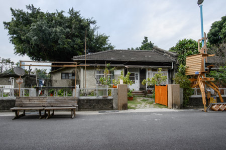 Tainan, Taiwan - November 24, 2017: Sanpingban studio in 321 arts villageのeditorial素材