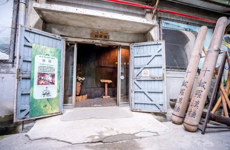 TAINAN, TAIWAN August 2, 2018: Ten drum culture area in Tainan which is reconstruction from old sugar factory.のeditorial素材