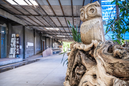TAINAN, TAIWAN August 2, 2018: Ten drum culture area in Tainan which is reconstruction from old sugar factory.のeditorial素材