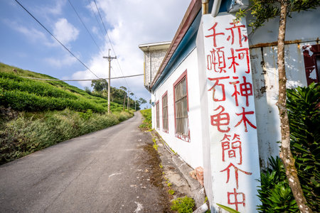 Hualian, Taiwan August 13, 2018:the daylily hillside landmark at chih-ke Mountain(chi ke shan), Hualian East Rift Valley of Taiwanのeditorial素材