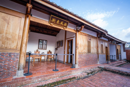 Kaohsiung, Taiwan-september 4,2018: Fongyi Academy is located at the east side of the Cheng-huang Temple on Fong-ming street, Fong-Shan Districtのeditorial素材