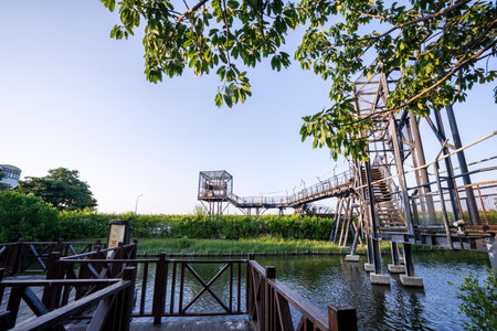 Tainan Anping, Taiwan - September 20, 2018: Anping Tree House at Anping District, Taiwan on September 20, 2018. This old warehouse is covered by branched of ancient Banyan Tree which is respected as sacred tree.のeditorial素材