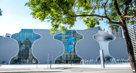 Taichung, Taiwan(R.O.C) - October 01, 2018 - National Taichung Metropolitan Opera House, Taichung Theater, designed by Architect Toyo Ito.のeditorial素材