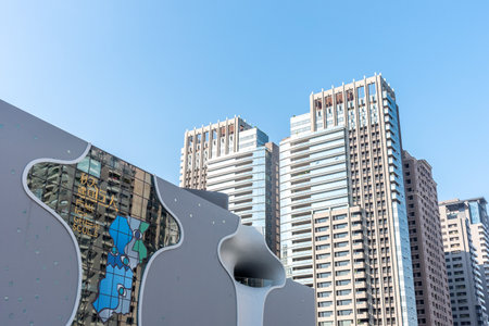 Taichung, Taiwan(R.O.C) - October 01, 2018 - National Taichung Metropolitan Opera House, Taichung Theater, designed by Architect Toyo Ito.のeditorial素材