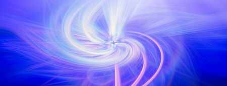 Abstract design concept of colorful light trail swirl twirl shapes pattern effect, track of motion light illustration background, close up.の写真素材