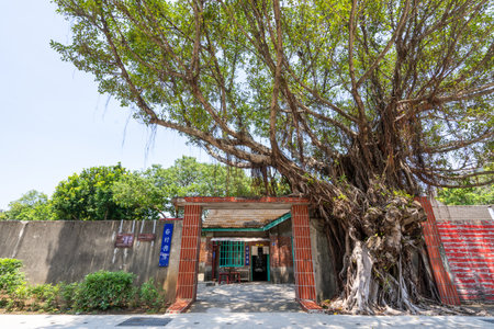 Taoyuan, Taiwan-Sep. 02, 2020: Matsu New Village Art Park in, traditional house of a cultural asset preservation heritage in Zhongli District, military dependents' village.のeditorial素材