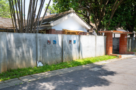 Taoyuan, Taiwan-Sep. 02, 2020: Matsu New Village Art Park in, traditional house of a cultural asset preservation heritage in Zhongli District, military dependents' village.のeditorial素材