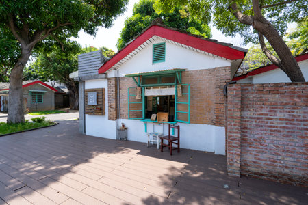 Taoyuan, Taiwan-Sep. 02, 2020: Matsu New Village Art Park in, traditional house of a cultural asset preservation heritage in Zhongli District, military dependents' village.のeditorial素材