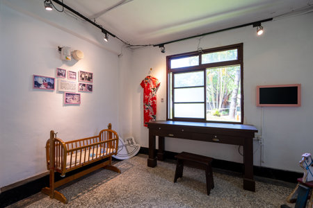 Taoyuan, Taiwan-Sep. 02, 2020: Matsu New Village Art Park in, traditional house of a cultural asset preservation heritage in Zhongli District, military dependents' village.のeditorial素材