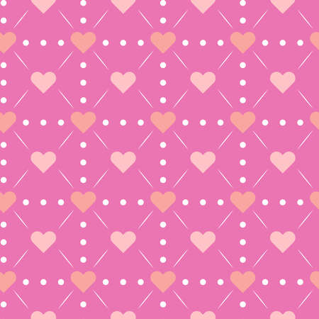 Vector of seamless heart pattern background for Valentine's dayのイラスト素材