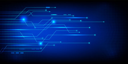 Technology abstract background with connection concept.のイラスト素材