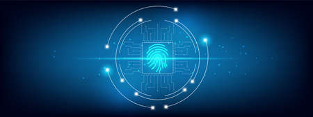 Login for security access by fingerprint scan to access protected network data with biometrics.