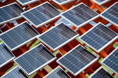 Solar panels, solar system technology solar cell.の写真素材
