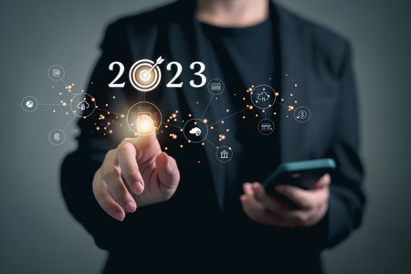 AI chip, new technology bigdata and business design concept with cloud computing and online smart industry storage for new year target.の写真素材