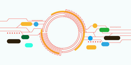 Abstract technology style righ circle dashboard.のイラスト素材