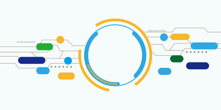 Abstract technology style righ circle dashboard.のイラスト素材