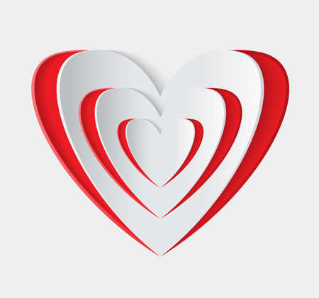 Red heart vector icon.のイラスト素材