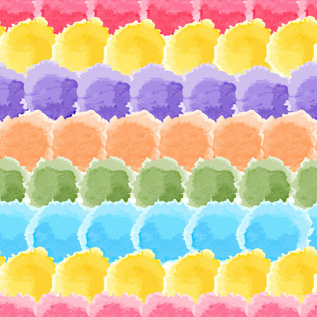 Seamless simple background with watercolor rainbow dotsのイラスト素材