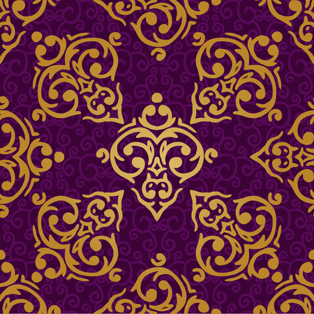 seamless baroque damask luxury backgroundのイラスト素材