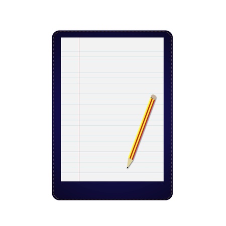 Report Paper with pencilのイラスト素材