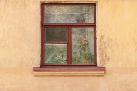 window in an old houseの写真素材
