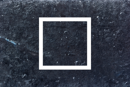 White flat square on abstract stone background. Abstract psychedelic background.の写真素材