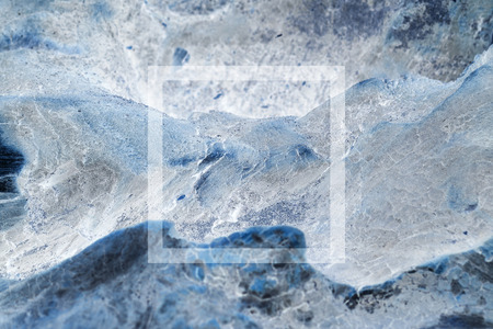 White flat pale square on abstract water background. Abstract psychedelic background.の写真素材
