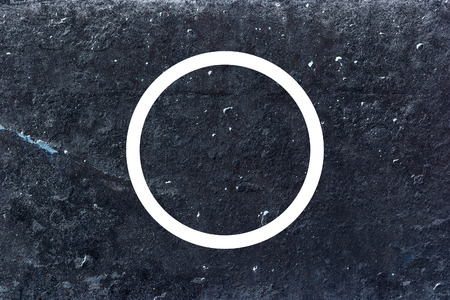 White flat circle on abstract stone background. Abstract psychedelic background.の写真素材