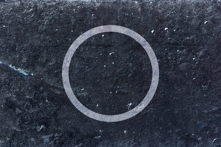White flat circle on abstract stone background. Abstract psychedelic background.の写真素材