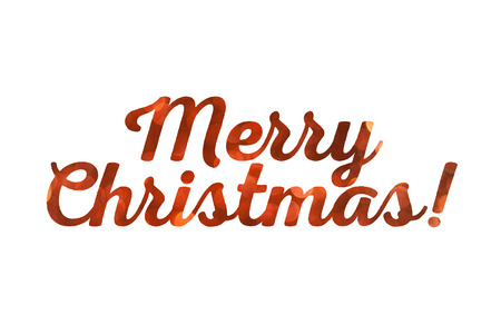Festive colorful Merry Christmas congratulation on white backgroundの写真素材