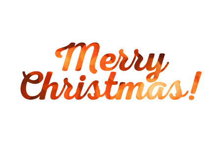 Festive colorful Merry Christmas congratulation on white backgroundの写真素材