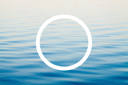 White flat circle on abstract stone background. Abstract psychedelic background.の写真素材