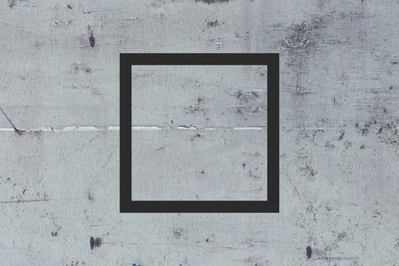 Black flat square on abstract stone background. Abstract psychedelic background.の写真素材