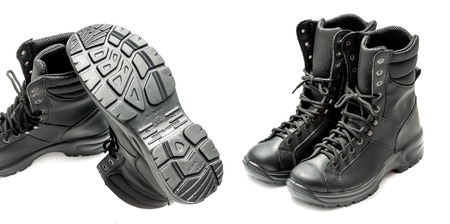 Anatomical combat bootsの写真素材