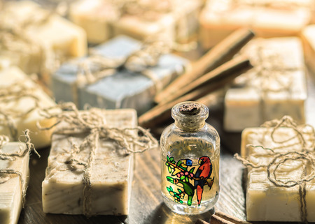 Organic handmade soap.の写真素材