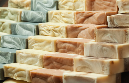 Organic handmade soap.の写真素材
