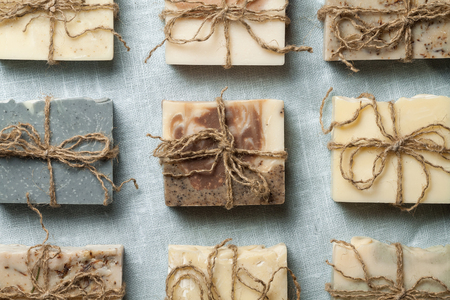 Organic handmade soap.の写真素材