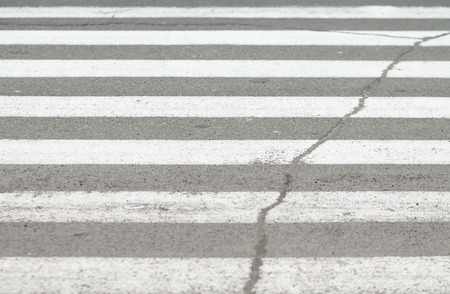 Pedestrian crossing markings on asphalt