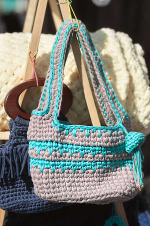 A knitted female bagの写真素材
