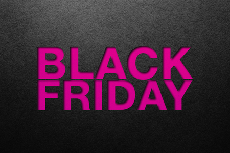 Black friday poster. Paper texture. Material designの写真素材