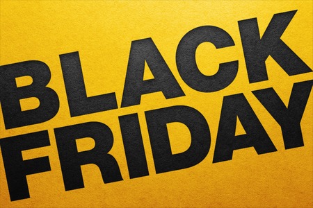 Black friday poster. Paper texture. Material designの写真素材
