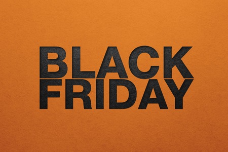 Black friday poster. Paper texture. Material designの写真素材