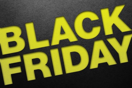 Black friday poster. Paper texture. Material designの写真素材