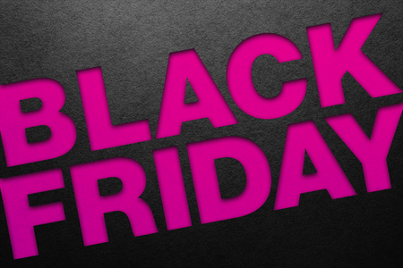 Black friday poster. Paper texture. Material designの写真素材