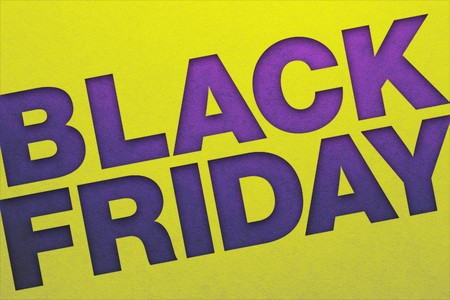 Black friday poster. Paper texture. Material designの写真素材