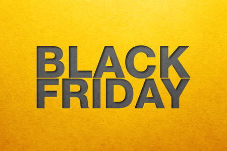 Black friday poster. Paper texture. Material designの写真素材