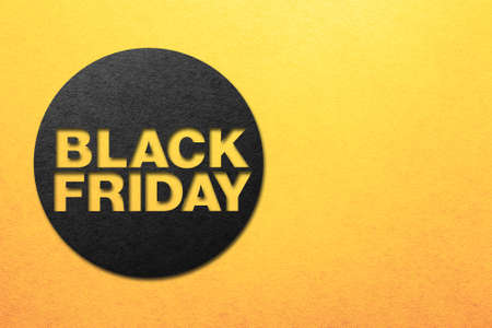 Black friday poster. Paper texture. Place for textの写真素材