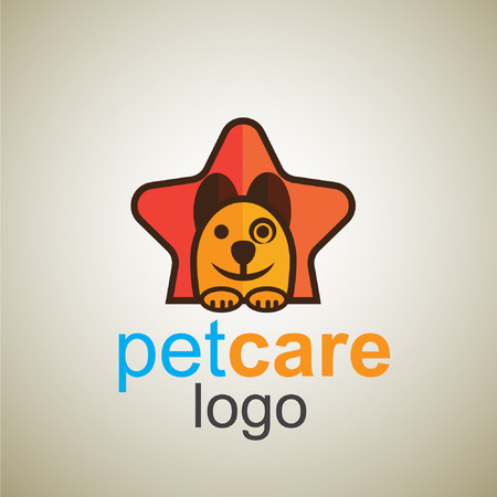 pet care  logo concept designed in a simple way so it can be use for multiple proposes like logo ,mark ,symbol or icon.のイラスト素材